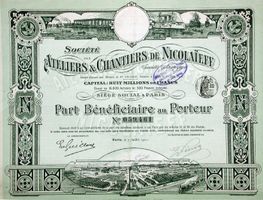 Société des Ateliers & Chantiers de Nicolaieff SA - 1911
