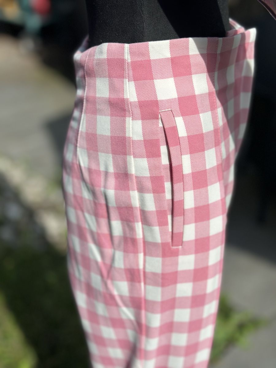 Zara Pantaloni: Pink Gingham High-Waisted Zara Pants, Size M – Nuovo (secondo la descrizione) da Zufikon venduto da Modestil365 3