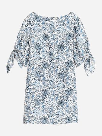 H&M Kleid blau gemustert Gr. 38