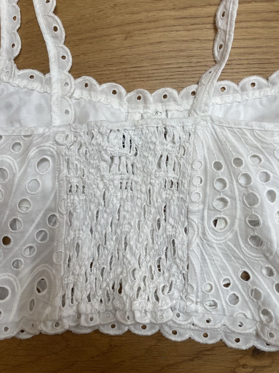 Top: Charo Ruiz white cropped top size S – Usato da Yverdon-les-Bains venduto da pen_bbz8 2