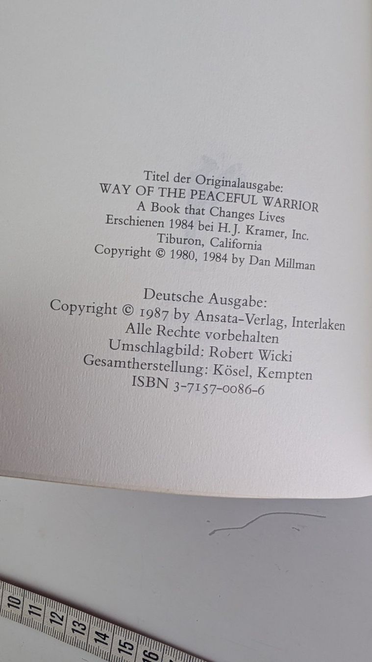 Bücher: Dan Millman - Der Pfad des friedvollen Kriegers – Gebraucht aus Zürich von axolottchen 4