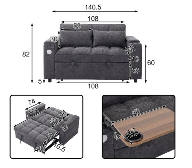 Divani: Schlafsofa grau-> Neupreis; CHF 492.- – Nuovo e nell'imballaggio originale da Rüti ZH venduto da dynastar6 4