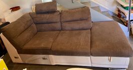 Sofa Ikea gross mit Récamiere Stoff