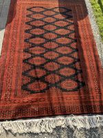 Teppich handgeknüpft Rot, Schwarz