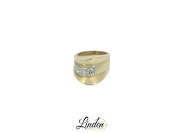 18K Gelbgold - 750 Ring 11.7gr mit 4 Diamanten