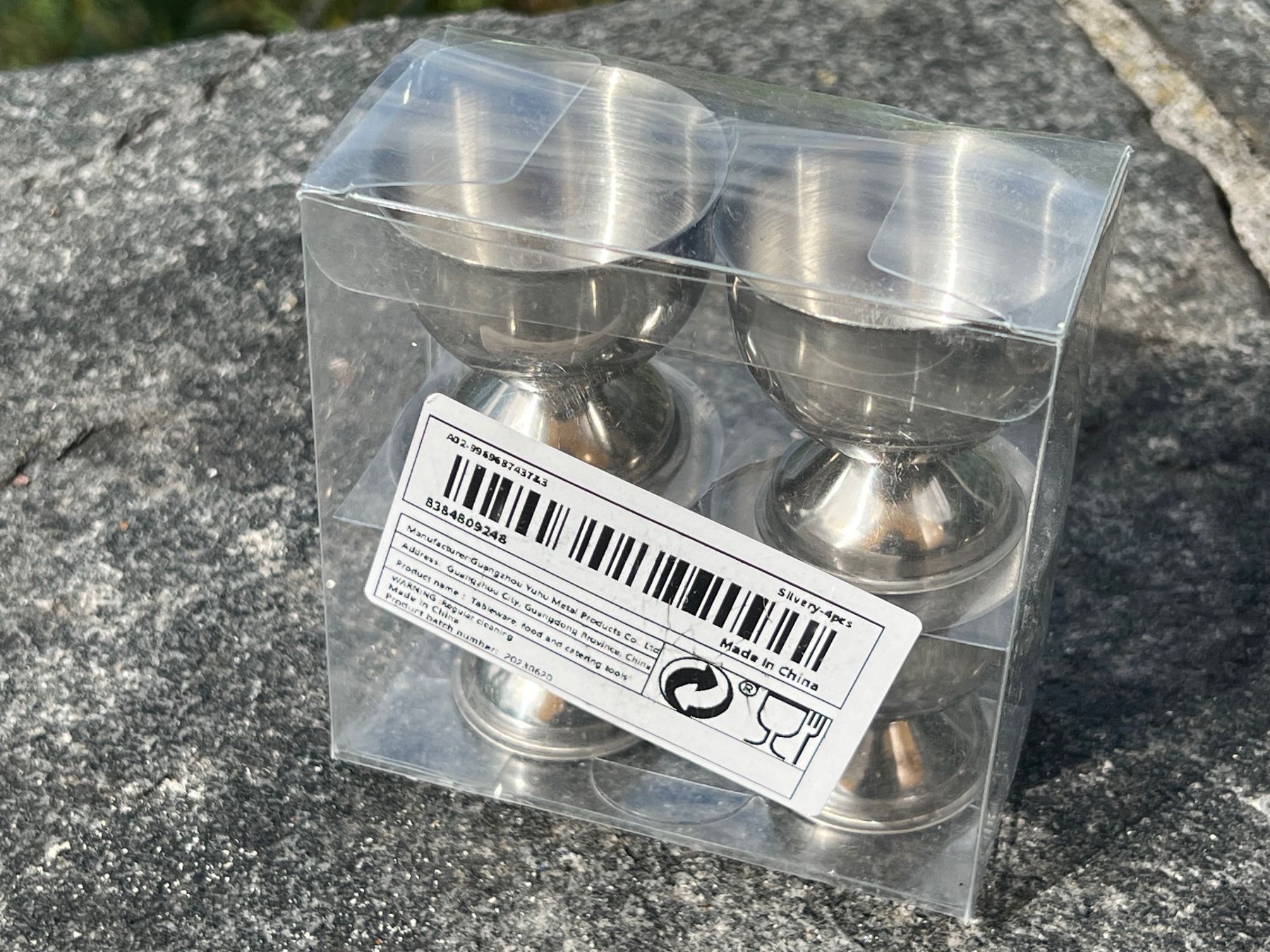 Sonstiges Geschirr: 4 x Eierbecher aus Metall – Gebraucht aus Zürich von Gianni 1