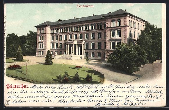 Cartes postales: Winterthur, Technikum mit Strassenpartie – D'occasion à Berlin par bartko-reher