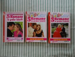3 alte Romane LOVE STORIES in grosser Schrift - M55