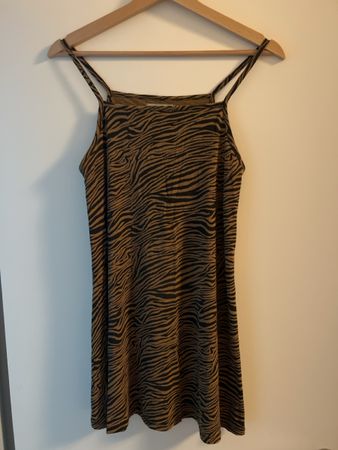 Kleid Animalprint braun/schwarz Groesse XS guter Zustand
