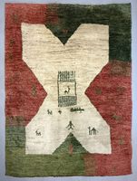 Wunderschöner Orientteppich Gabbeh 190x143.cm