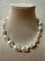 Barockperlen Kette mit Silber Verschluss 925