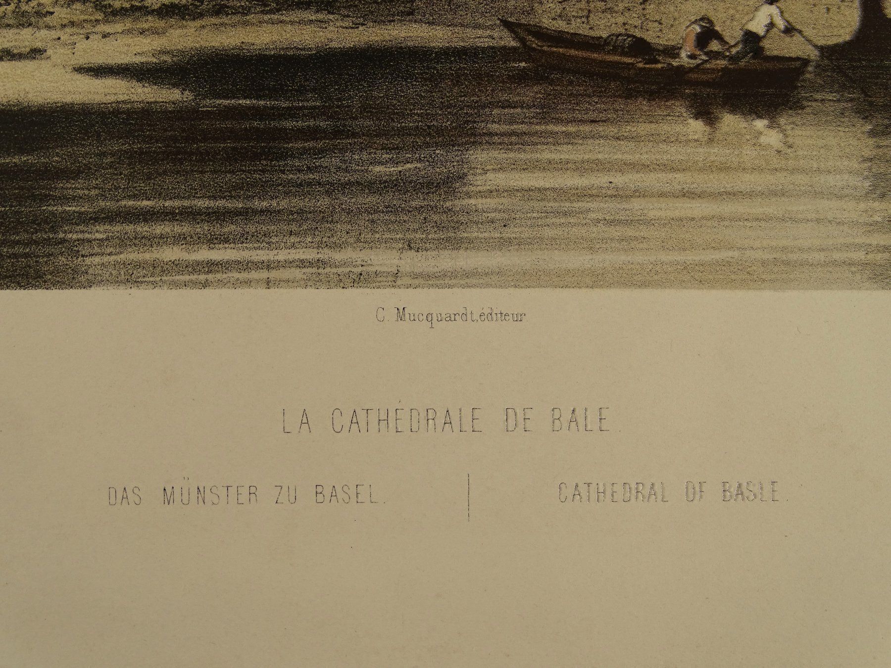 Grafica & Litografie: DAS MÜNSTER ZU BASEL, LITHOGRAPHIE 1860 – Usato da Grüningen venduto da Kartensammler 4