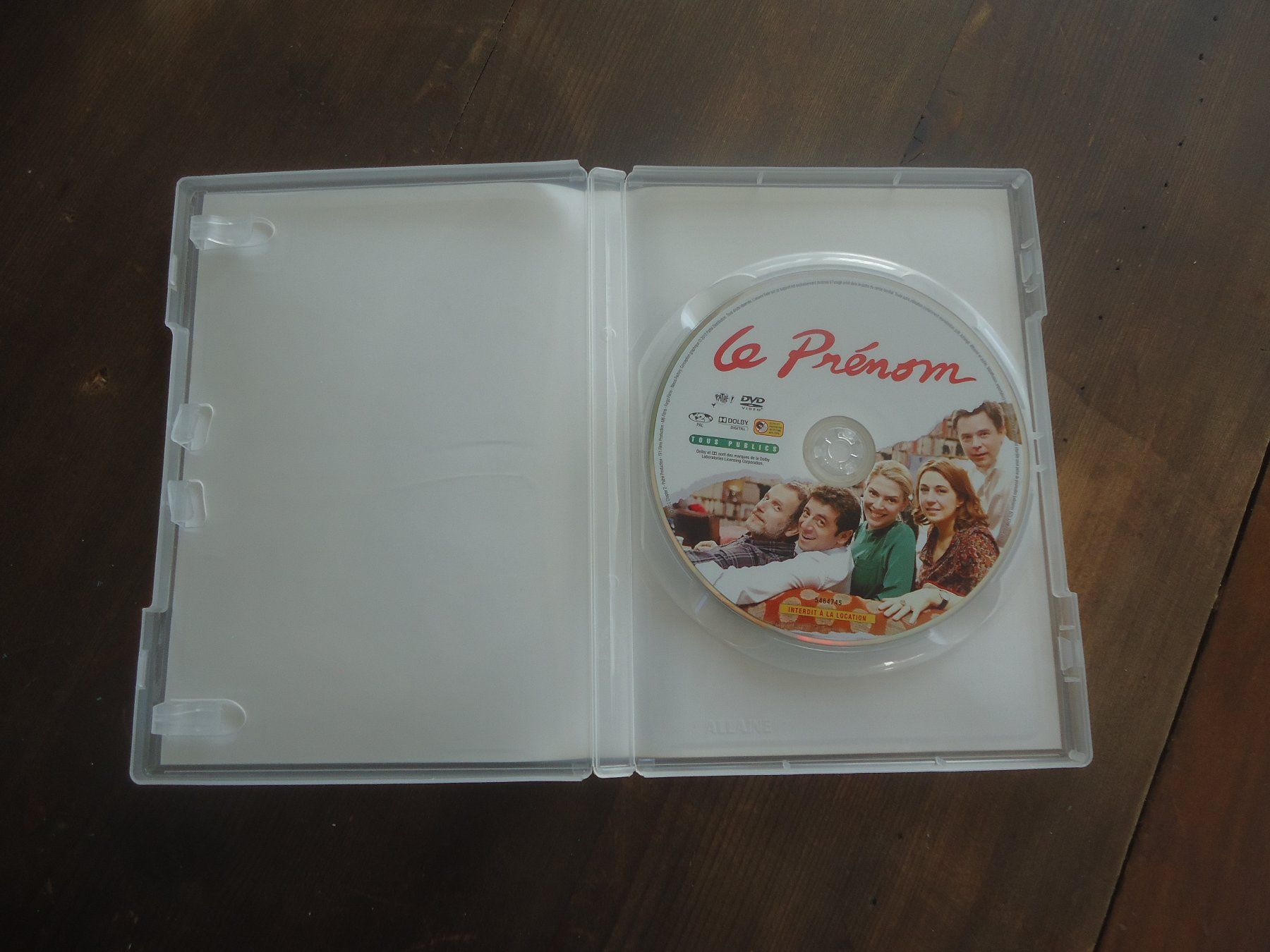 Tutti i DVDs: DVD Le prénom - Bruel, Benguigui, Behrling, ... – Usato da Vessy venduto da mafabe 2
