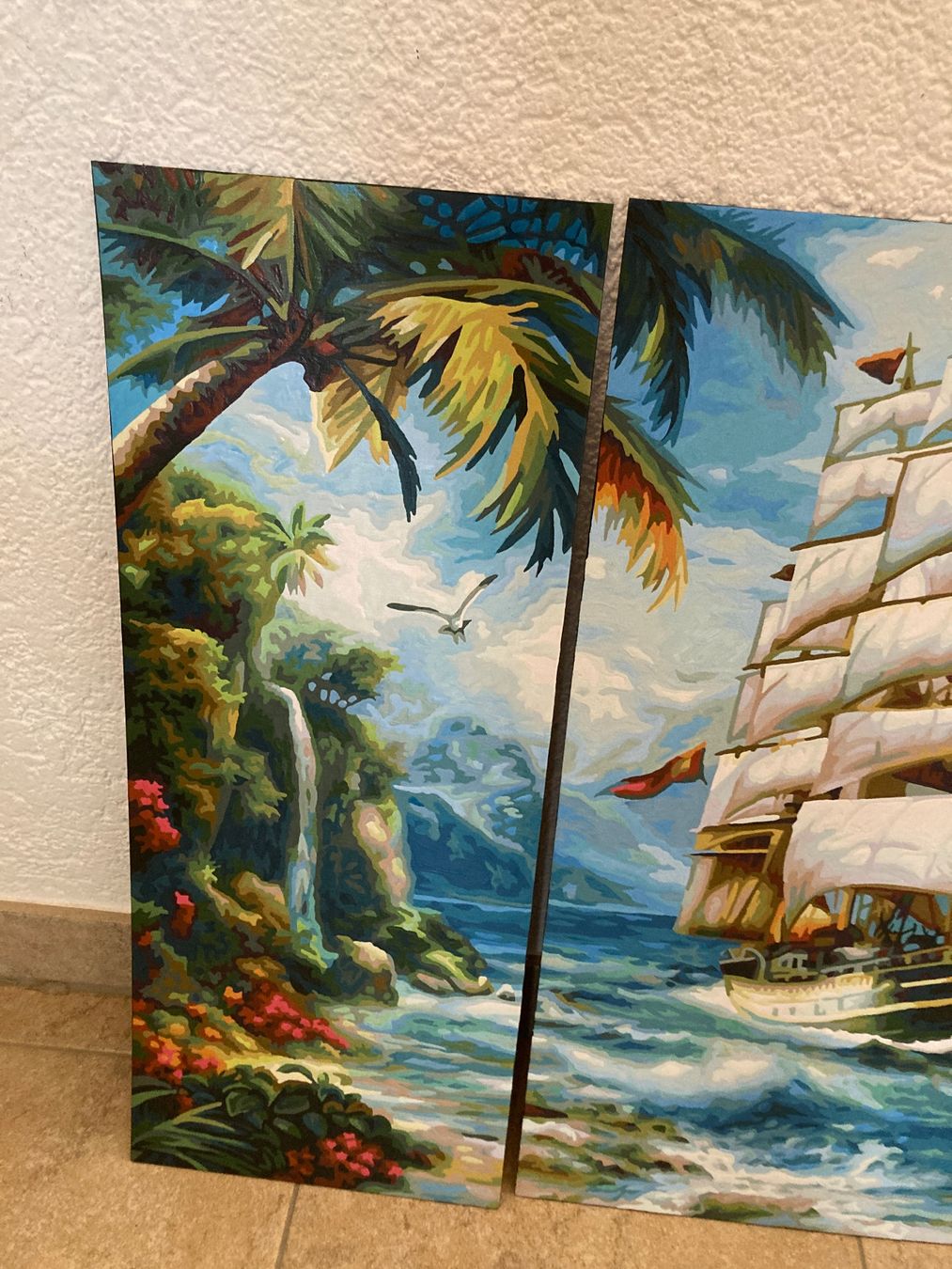 Dipinti: Bild/Gemälde, 3-teilig "Segelschiff in der Südesse" – Nuovo (secondo la descrizione) da Gelterkinden venduto da froggy80 1