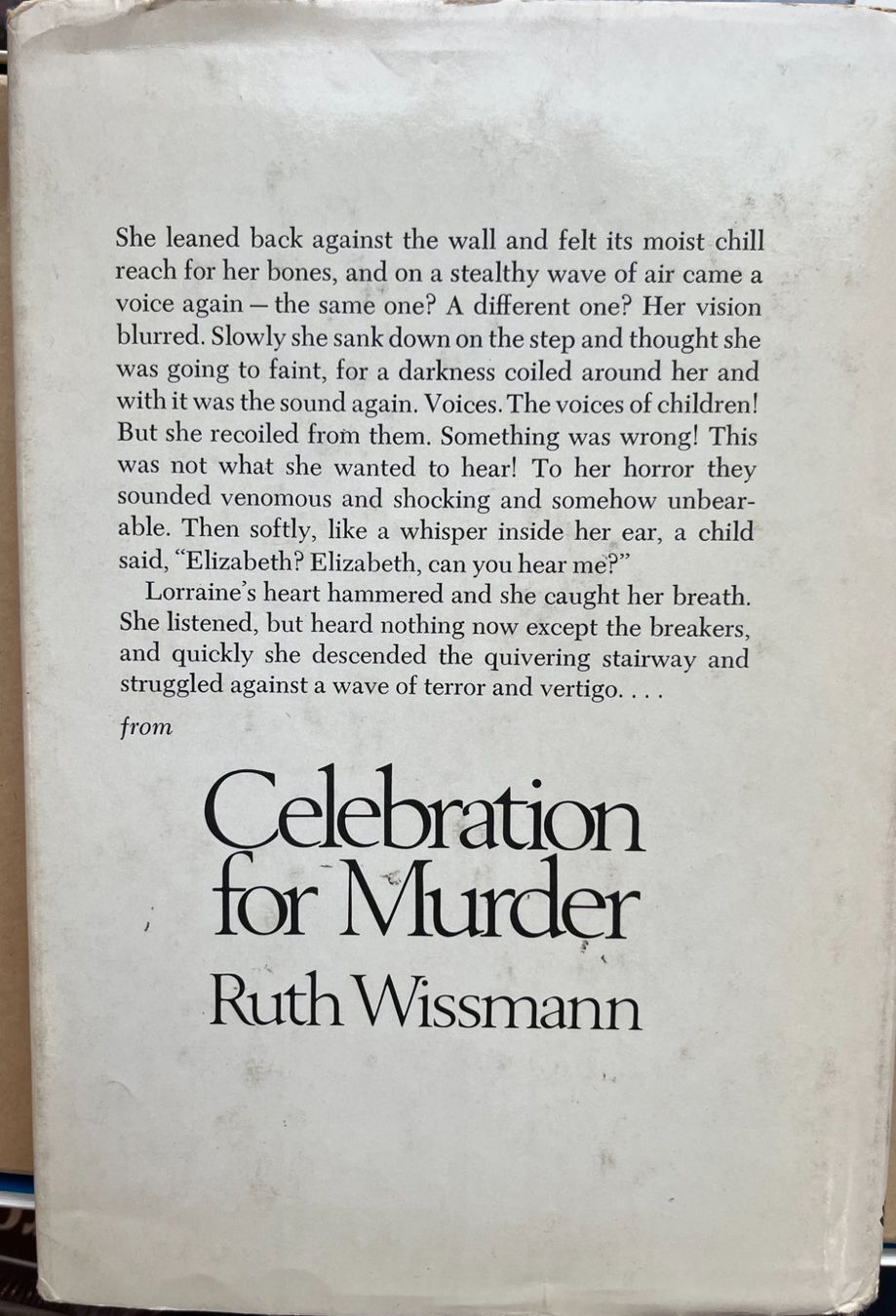 Libri: Ruth Wissmann "CELEBRATION FOR MURDER"  Buch – Usato da Küsnacht ZH venduto da Koluk 1