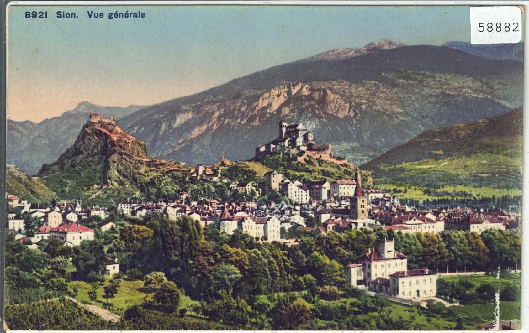 Cartoline postali: Sion - Vue generale - Litho – Usato da Ettingen venduto da Kartenplanet