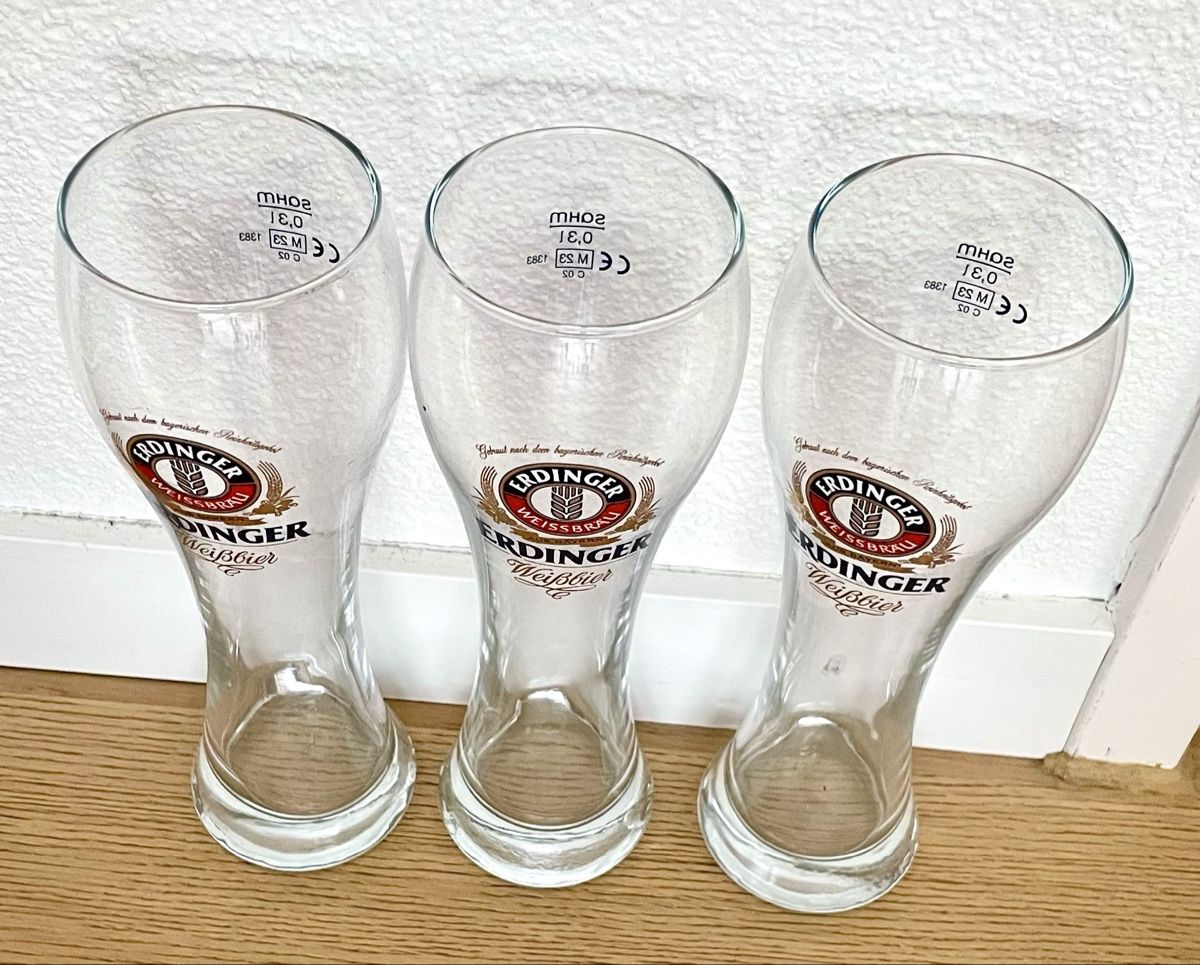 Erdinger Bicchieri: 3 Erdinger Gläser 3dl – Nuovo (secondo la descrizione) da Sargans venduto da Didis