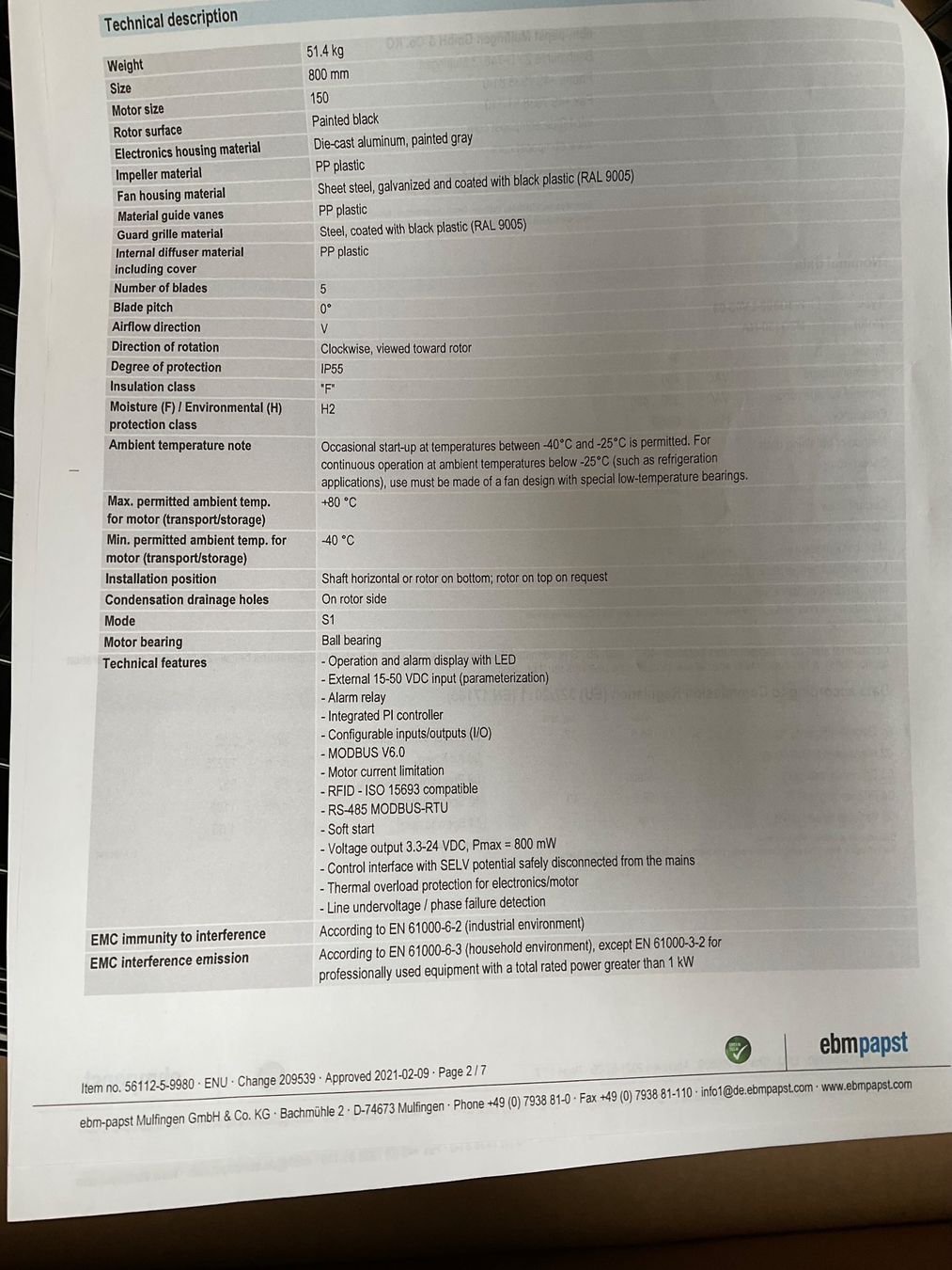 Ventilatori: Ventilator industriell – Nuovo (secondo la descrizione) da Altnau venduto da Seemoewe 4