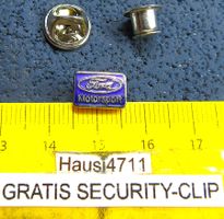 FORD MOTORSPORT LOGO WINZIG-KLEIN EDEL PIN MIT SECURITY-CLIP