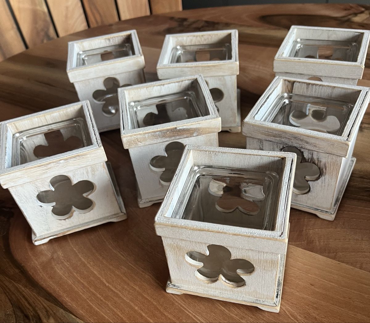Tutte le decorazioni: Windlicht Shabby Chic aus Holz weiss – Usato da Derendingen venduto da Laubfleckerli