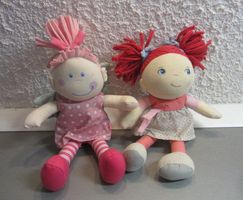 2  kleine HABA Puppen: Engel Tine und kleine Beatrice