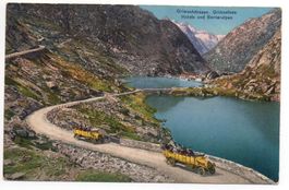 GRIMSELSTRASSE Grimselsee, zwei Postauto