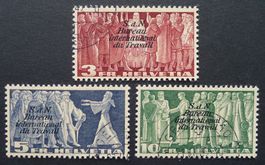 BIT 1939, Serie Nr. 57-59 gestempelt, mit Signatur