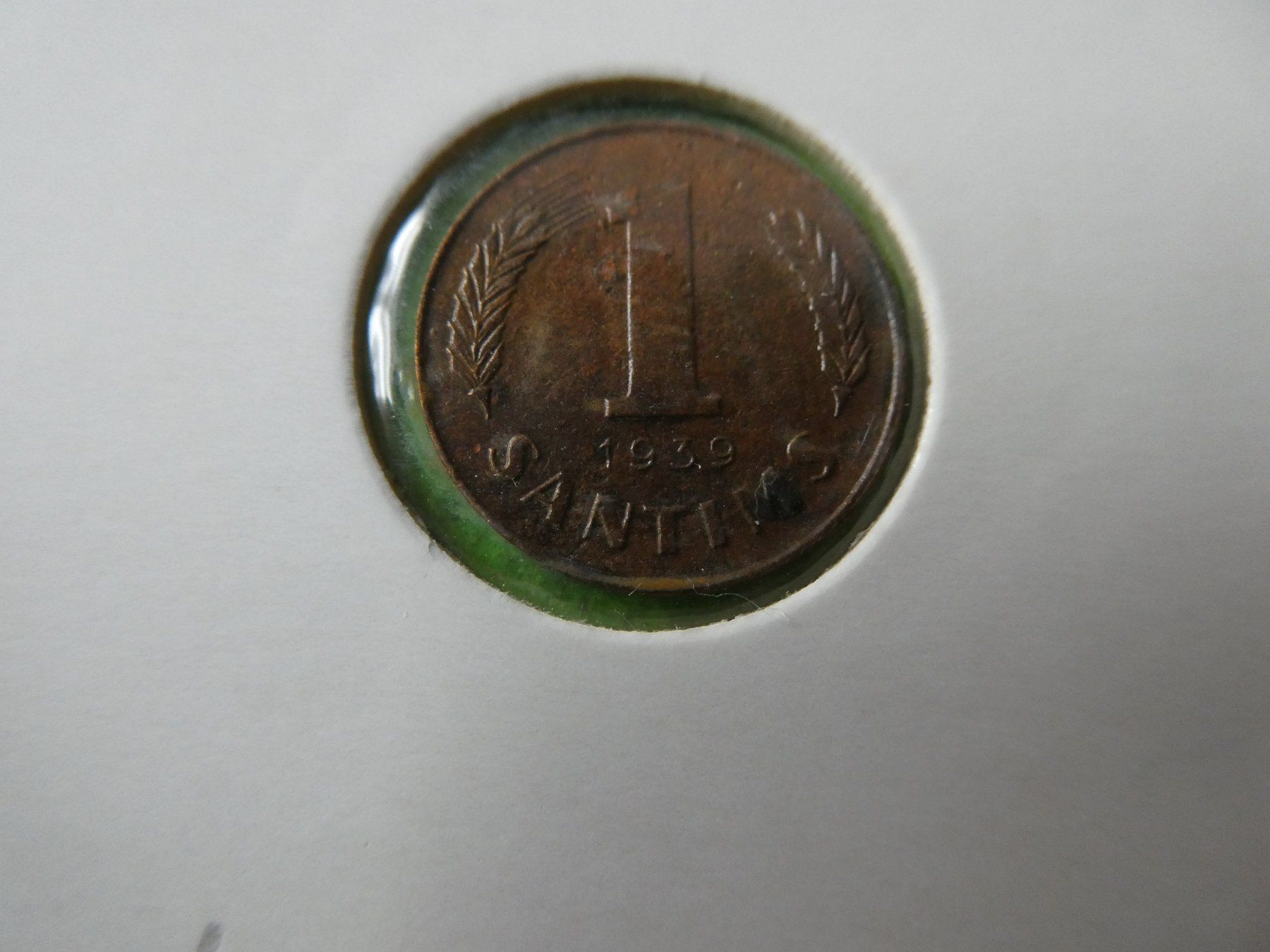 Tutti le monete: Llettland 1939, 1 Santimi – Usato da Hinterforst venduto da Rohusri 1