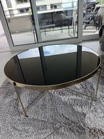 Wohnzimmer Tisch gold/schwarz 80cm x 36cm