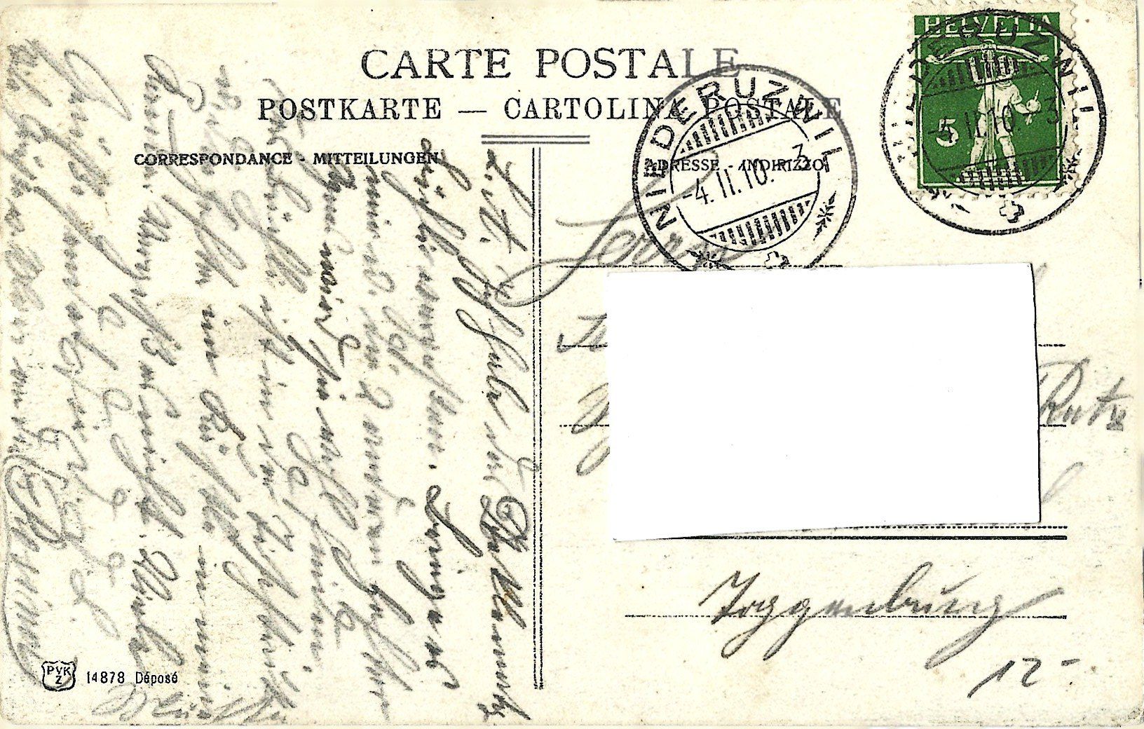 Cartoline postali: Wil.  -  Hofplatz.   (belebt) – Usato da Bütschwil venduto da Jackson1A 1