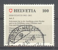 2012, 150 Jahre Schweizerisches Zivilgesetzbuch, gelaufen