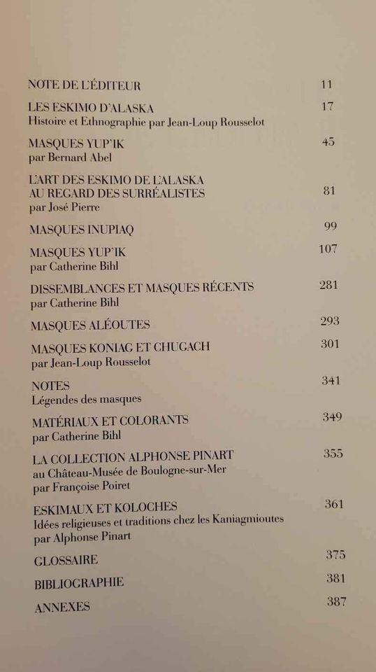 Bücher: Masques eskimo d'Alaska - COLLECTION – Gebraucht aus Sion von 200994 1