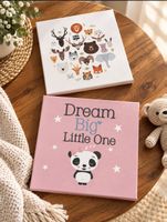 Wandbilder Set Kinderzimmer Tiermotive 2 Stück neu