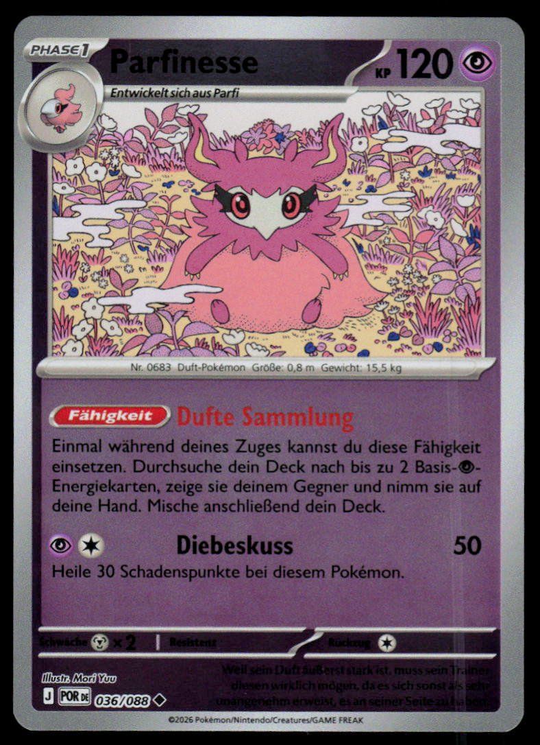 Pokémon Carte collezionabili: Pokemon Parfinesse 036/088 – Usato da Herisau venduto da Pokemon2025