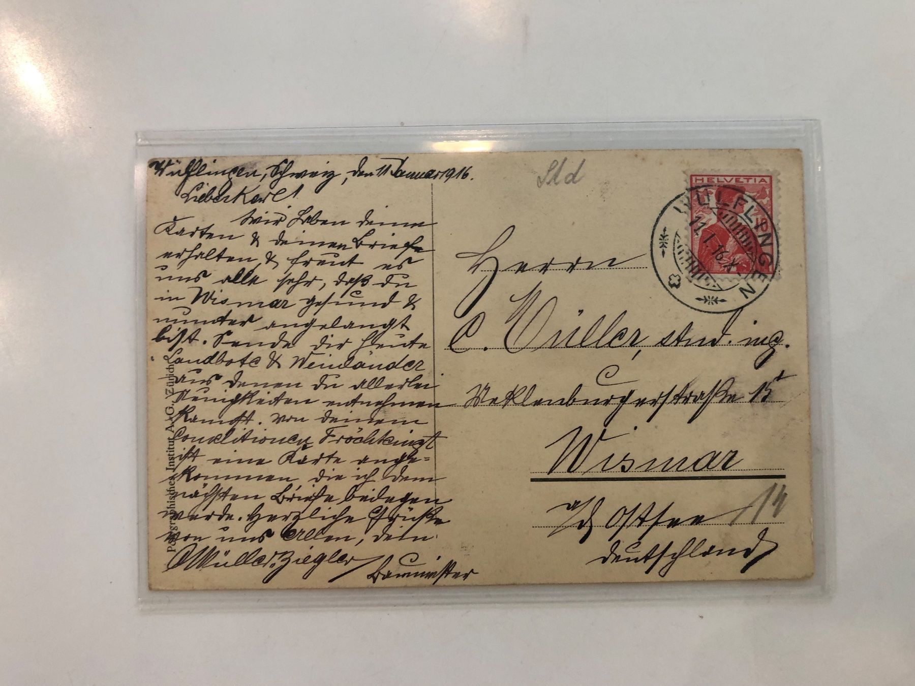 Cartoline postali: 4 ausgesuchte alte Ansichtskarten von WÜLFLINGEN WINTERTHUR – Usato da Lufingen venduto da Rac0 3