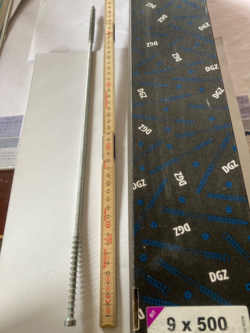 Ferramenta: Vis Rothoblaas DGZ 9x500 mm. à double filet pour isolant – Nuovo e nell'imballaggio originale da Villaz-St-Pierre venduto da Matierart 1