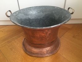 Schöner Kupferkessel antik gross