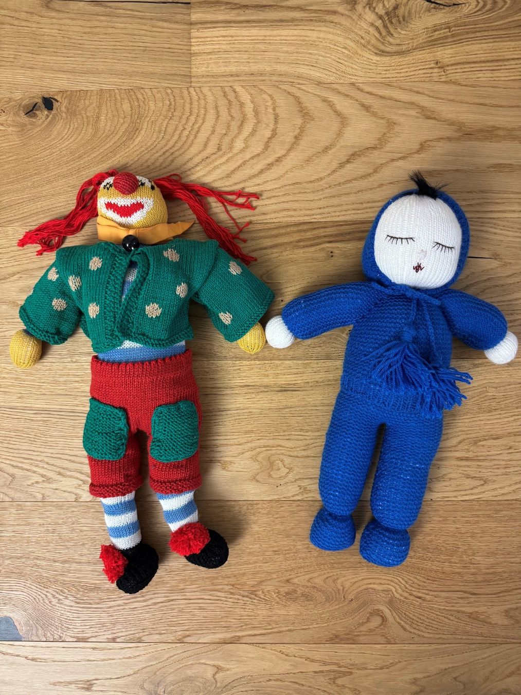 Bambole: Handmade gehäkelter Clown und Puppe – Nuovo (secondo la descrizione) da Kleindöttingen venduto da CorinaCoco