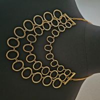 ENDET Goldene Statement Kette,
