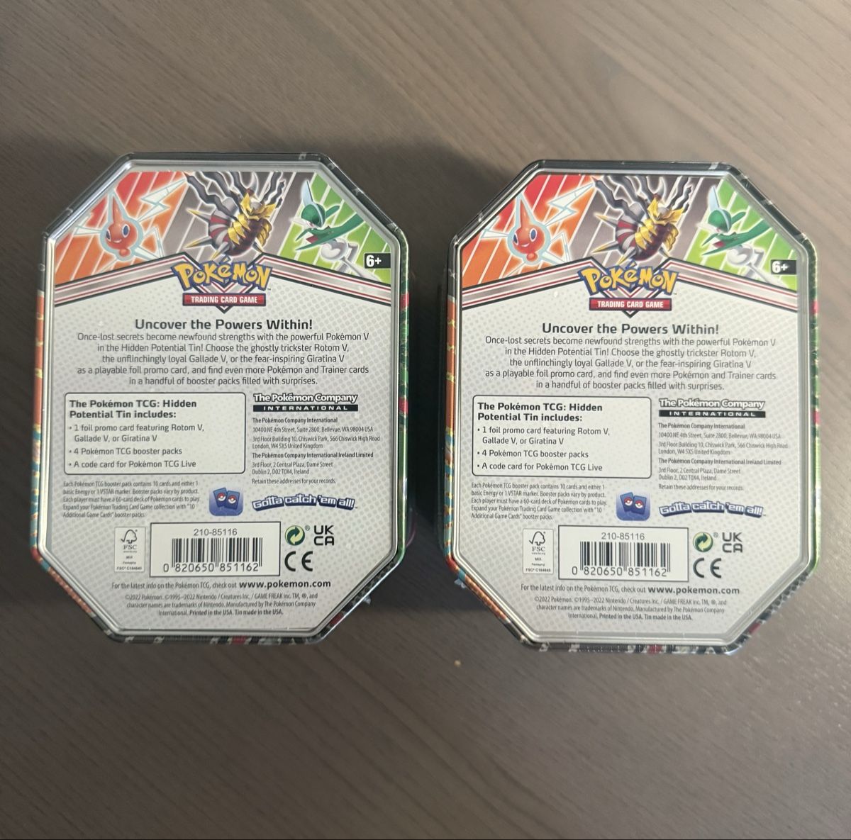 Pokémon Carte collezionabili: Pokemon Hidden Potential Tin Rotom Gallade V ENG Duo – Nuovo e nell'imballaggio originale da Thônex venduto da retrolovech 1