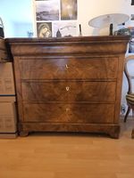 Jolie commode d'antiquaire en bois, 3 tiroirs 