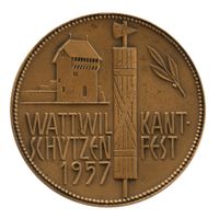 Schützenmedaille SG 1957 Wattwil Bronze