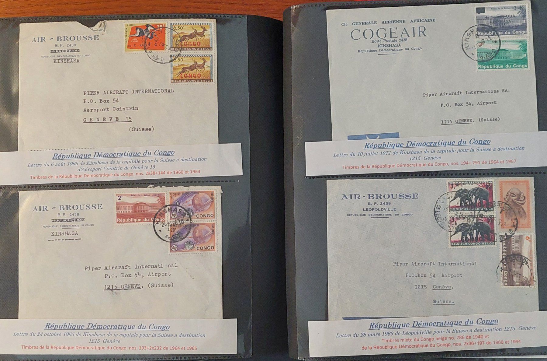 Alle Briefmarken: Congo, 69 timbres et 5 enveloppes – Gebraucht aus Saillon von picav 1