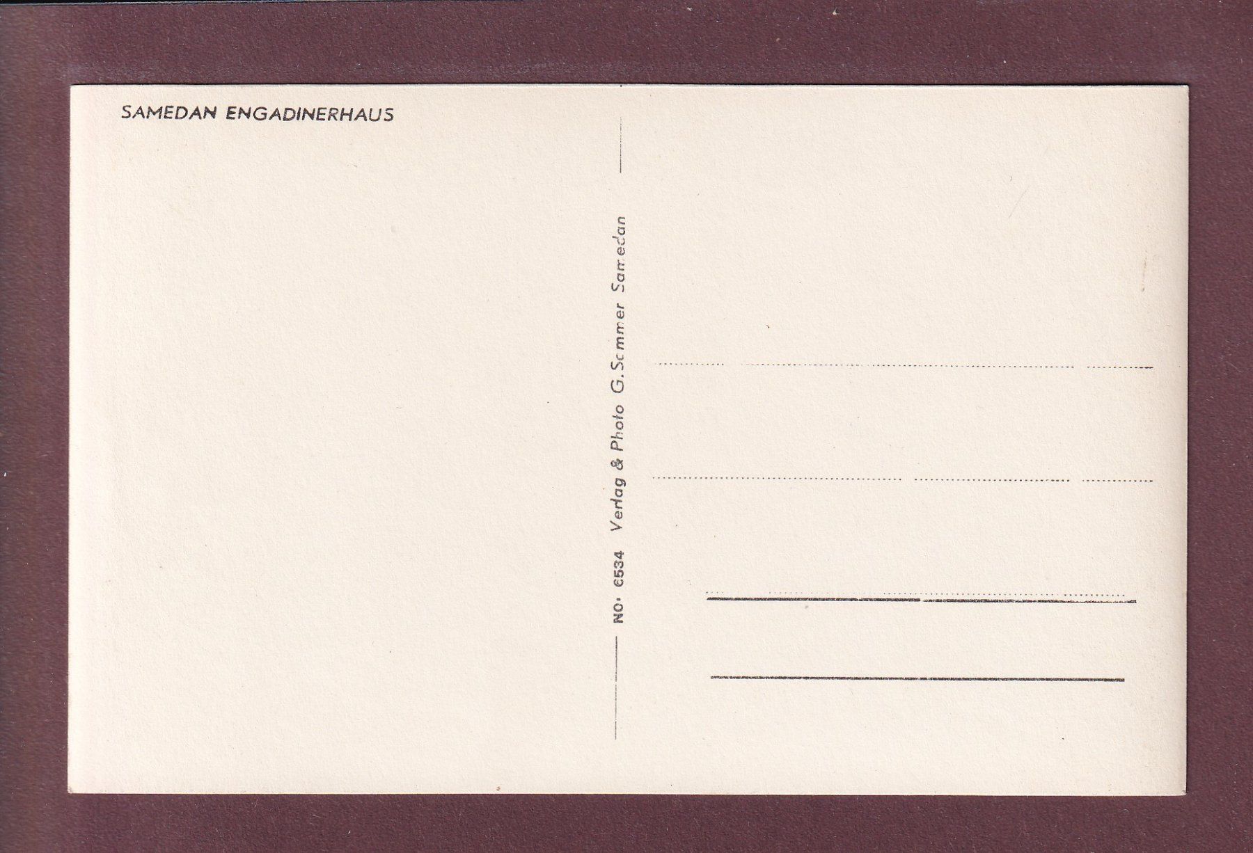 Cartes postales: SAMEDAN - Engadinerhaus – D'occasion à Pully par nicecards 1