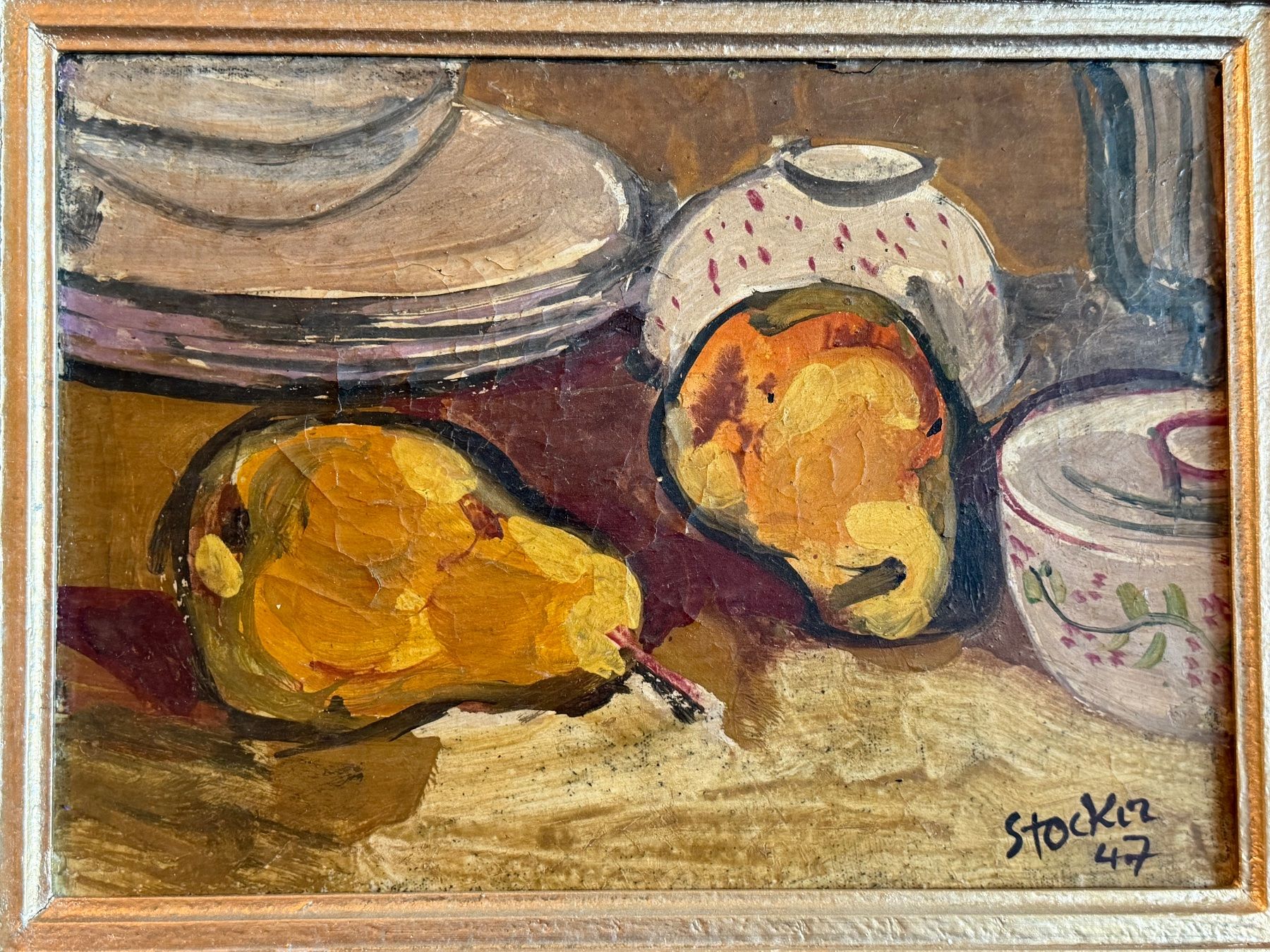 Dipinti: Hans STOCKER 1947 ÖlGemälde Auf Leinwand – Usato da Basel venduto da PAUL_ART 1