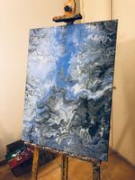Blaues abstraktes Bild. 80 x 60 cm Original : POSITIFFART