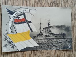 Photo Karte Kriegsmarine / S.M.S. Hannover ca. 1912