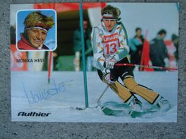 MONIKA HESS (CH) SKISTAR AUTOGRAMMKARTE