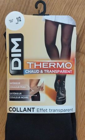 Collant DIM Thermo Noir Taille 1/2 Neuf