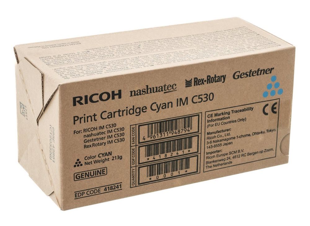 Ricoh IM C530FB Black Toner Cartridge, Genuine (G4584